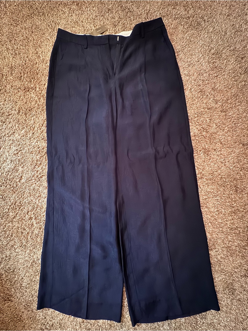 J. Crew Navy Wide-Leg Dress Pants
